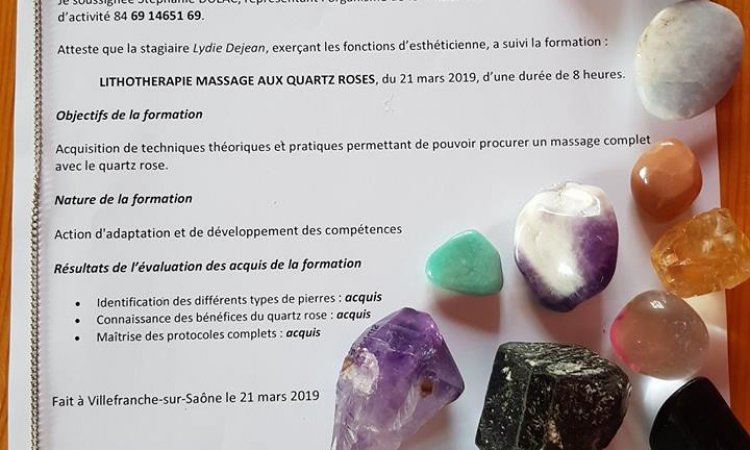 Formation Lithothérapie et massage aux pierres semi-précieuses - Villefranche sur Saône - Naturelia